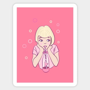 Cute Girl Design Sticker